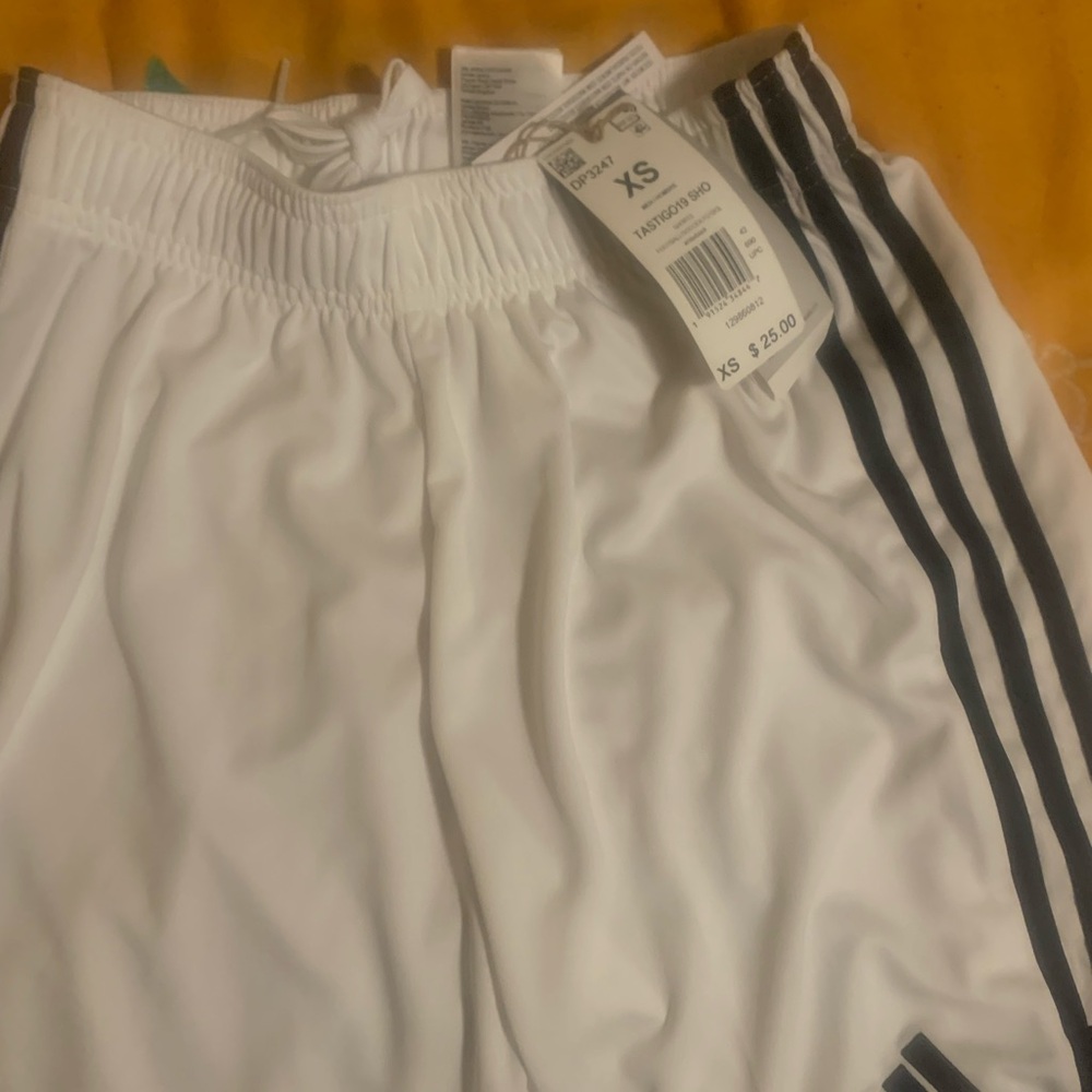 adidas Kids White and Black Shorts